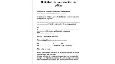 La Mejor Plantilla De Carta Para Dar De Baja Un Seguro En Word Y PDF