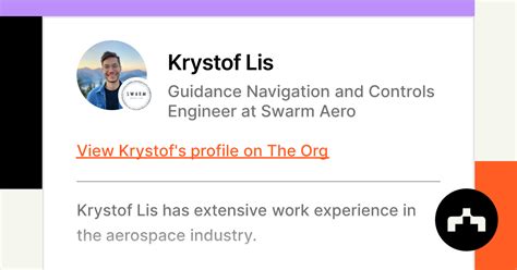 Krystof Lis Guidance Navigation And Controls Engineer At Swarm Aero