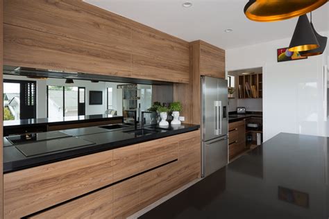 Mirror Glass Splashbacks Smokey Grey And Antique Finish