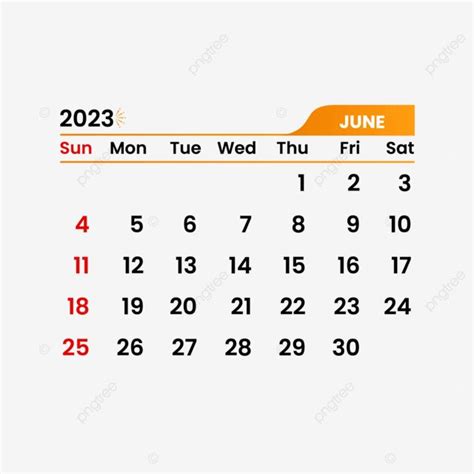 июнь 2023 прозрачный календарь векторных изображений PNG , Календарь на ...