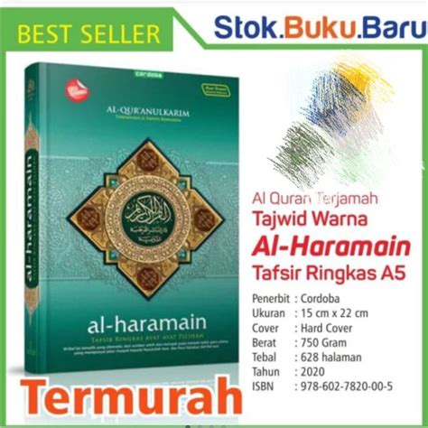 Jual Al Quran Terjemah Tajwid Warna Al Haramain Tafsir Ringkas Ukuran