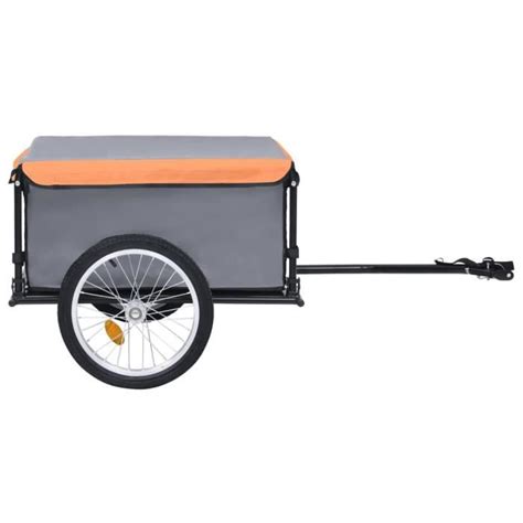 Remorque De Bicyclette Gris Et Orange Kg Pwshymi S