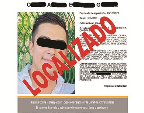 Informa Fge Localizaci N De Dos Personas En Tuxtla Guti Rrez