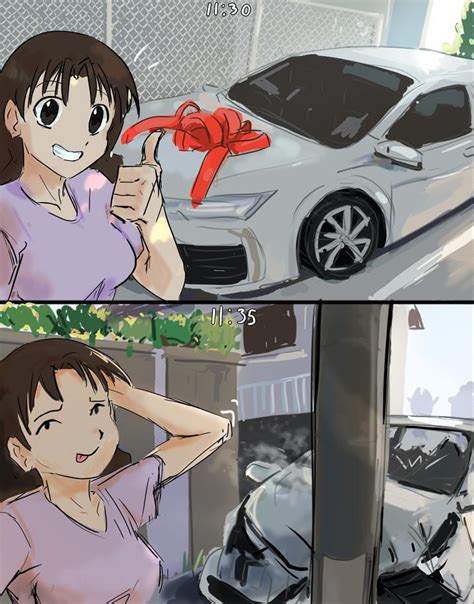 Yukari Got A New Car Today Azumanga Daioh Know Your Meme