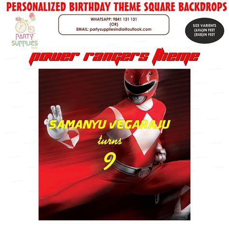 Power Rangers Theme Backdrop | Customized party supplies Online – Party ...