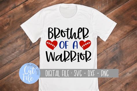 Brother Of A Warrior Svg Heart Warrior Svg Congenital Heart Etsy