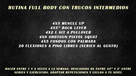 Rutina Full Body Con Trucos De Nivel Intermedio Calistenia Y Street