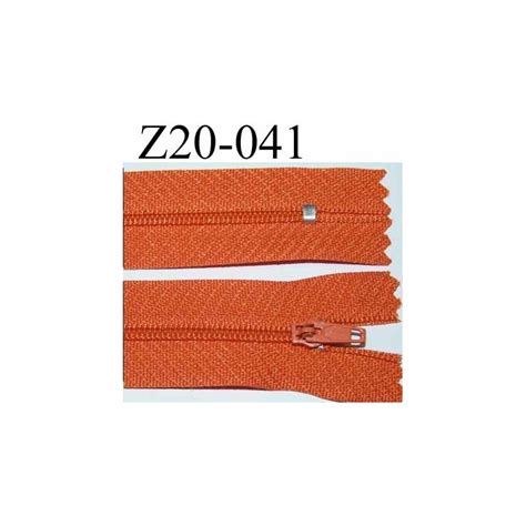 Fermeture Zip Glissi Re Longueur Cm Couleur Orange Largeur Cm