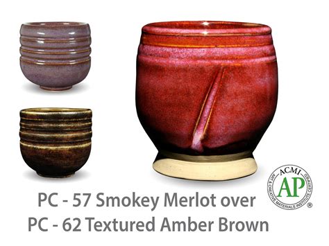 Amaco Potter S Choice Layered Glazes Pc Textured Amber Brown And Pc