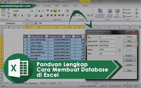 Cara Membuat Database Di Excel Dengan Mudah Dan Cepat Trik Tips