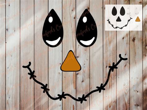 Cute Scarecrow Faceboy Svg Etsy