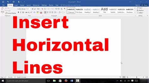 How To Insert Horizontal Line In Ms Word Infoupdate Org