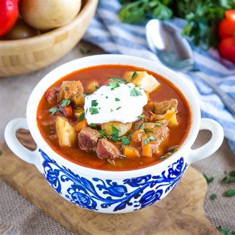 Homemade Hungarian Goulash Soup The Busy Baker