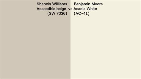 Sherwin Williams Accessible Beige SW 7036 Vs Benjamin Moore Acadia