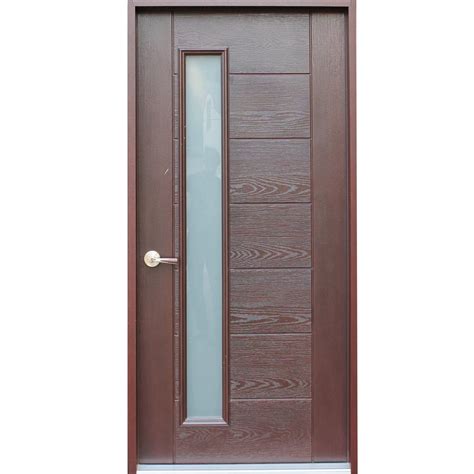 Fiberglass Mahogany Stained Glass Entry Door Luxury Doors Interior