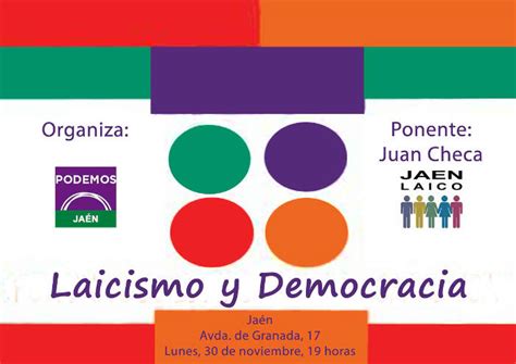 Charla Sobre Laicismo Y Democracia En Jaén El Observatorio Del Laicismo