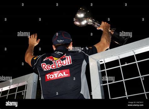 Red Bull Racing Celebrates Crowd After Race Hi Res Stock Photography