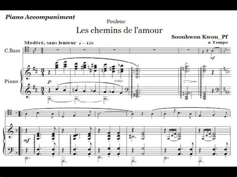 POULENC Les chemins de l amour Piano Accompanimet 뿔령 사랑의 길 피아노