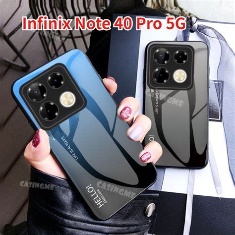 Infinix Note 40 Pro 5g 2024 Gradient Tempered Glass Phone Case For Infinix Note40pro Note 40pro