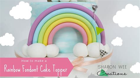 How To Make A Fondant Rainbow Cake Topper YouTube