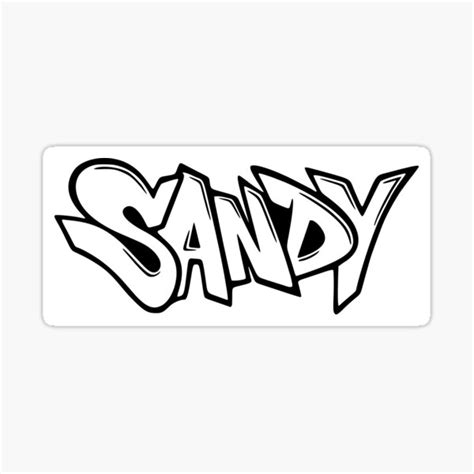 Sandy Graffiti Name Design Sticker For Sale By Namethatshirt