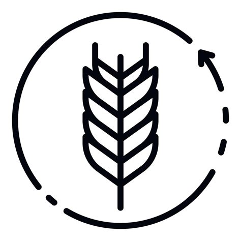 Eco Wheat Plant Icon Outline Style Vector Art At Vecteezy