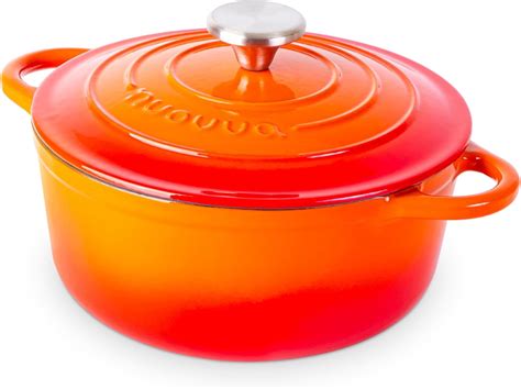 Cast Iron Dutch Oven With Lid Non Stick Ovenproof Enamelled Casserole Pot Oven Safe Up To 500