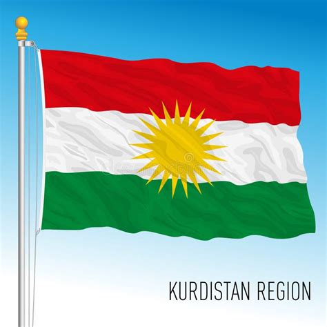 Regionalregierungs Wappen Des Kurdistan 3D Stock Abbildung