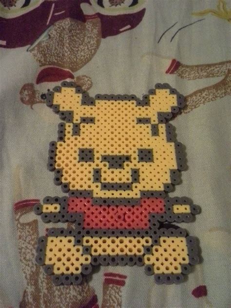 Winnie The Poo By Sandradevampire On Deviantart Perler Bead Disney Perler Bead Art Pearl