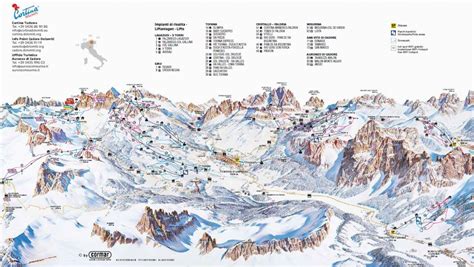 Map Of Ski Resorts In Italy Cortina D Ampezzo Slope Map Dolomiti