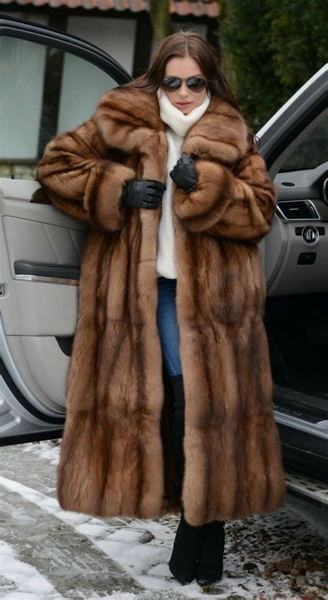 NEW BARGUZIN RUSSIAN SABLE FUR SWINGER COAT CLASS MINK FOX LYNX LONG