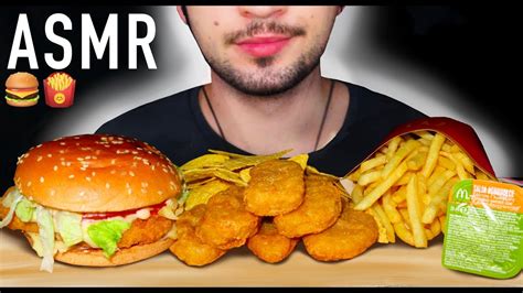 Asmr Mcdonalds Mukbang Chicken Cheeseburger Chicken Nuggets French