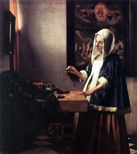 Johannes Vermeer Woman Holding A Balance 1662 65 Johannes Vermeer