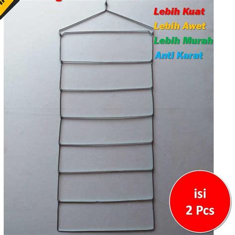 Jual Produk Keren 79GGT HANGER JILBAB ORGANIZER ISI 2 KAWAT BESI TEBAL