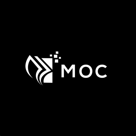 Moc Credit Repair Accounting Logo Design On Black Background Moc