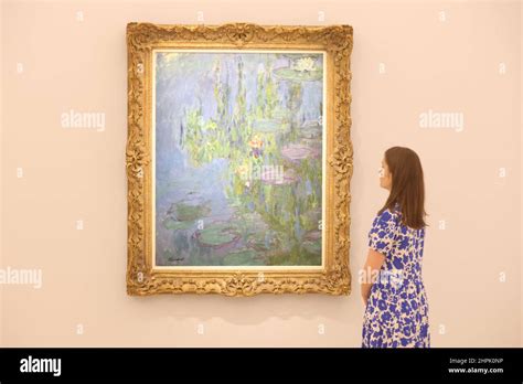 Water Lilies Nympheas By Claude Monet On Display During A Preview At