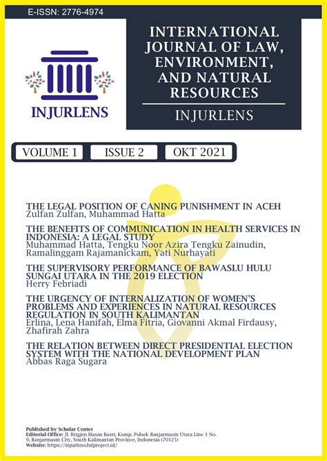 International Journal Of Law Environment And Natural Resources