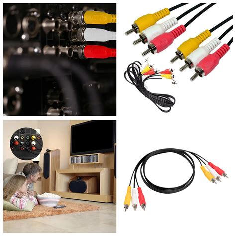 3 Ft 3 Rca To 3 Rca Composite Extension Audio Video Av Cable Yellow Red
