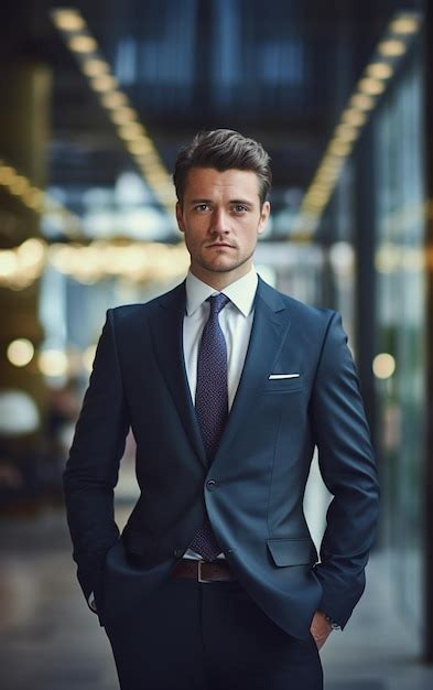 Premium Ai Image Handsome Businessman In Suit