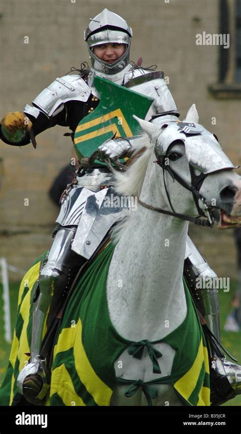 Mounted Knight Stock Photo Alamy