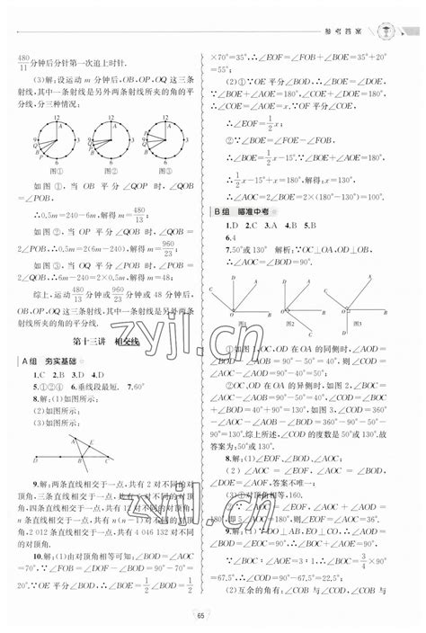 2023年重点中学与你有约七年级数学上册浙教版答案——青夏教育精英家教网——