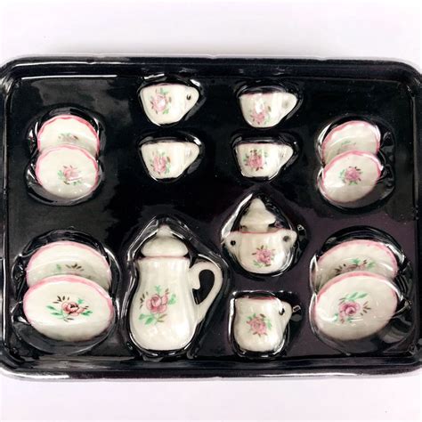 Tableware Of Dishes Colorful 1 12 Dollhouse Miniature Porcelain Tea Cup