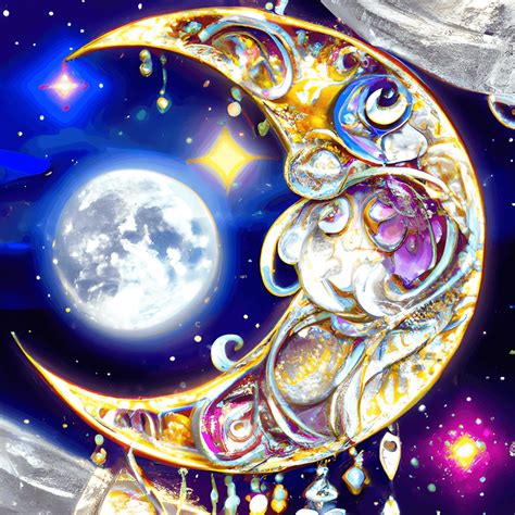 Gorgeous Steampunk Moon · Creative Fabrica