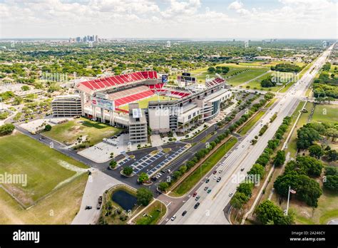 Raymond James Stadium Football Field And The Tampa Or Tampa Bay Skyline