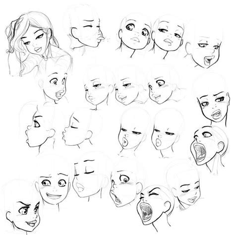 Head Drawing References Female So this is the female simplified head ...