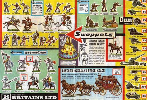 Britains Swoppet Knights Swoppet Range Leaflet 1964 Retro Toys