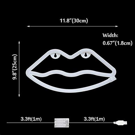 Lip Neon Lights Lip Shape Led Neon Signs Night Lights Desk Table Wall Lamp For Bedroom Teen