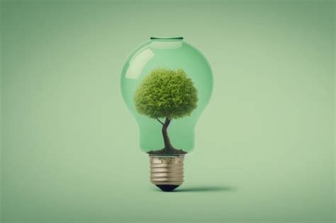 Lámpara eléctrica generada por ia de ahorro de energía verde y