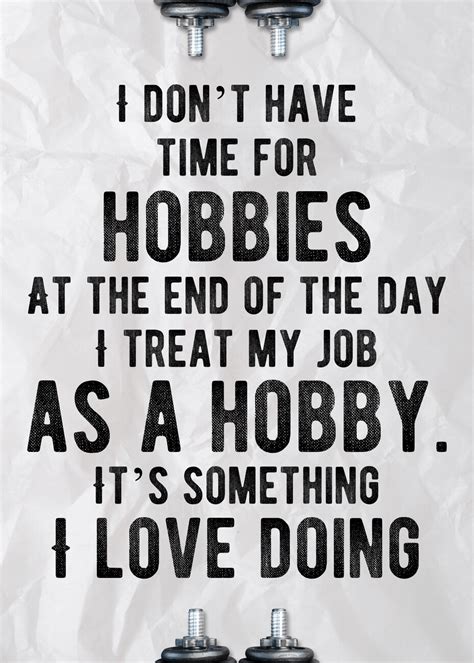 Wall Art Print I Treat My Job As A Hobby Inspirational Quote