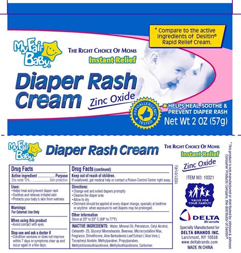 Order Zinc Oxide Diaper Rash My Fair Baby 13 G100g Cream Online